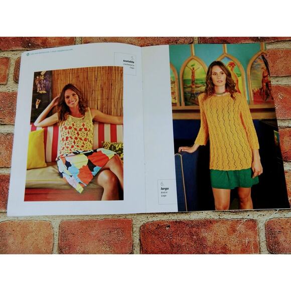 Berroco Lago 317 Knitting Patterns Book 2012 Spring Summer Cardigans Tops - Picture 4 of 9